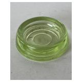 Green glass coaster