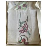 Vintage table, linens