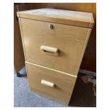 Two drawer wooden  file cabinet