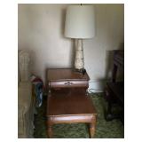 End table and lamp
