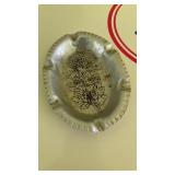 Continental hammered aluminum ashtray