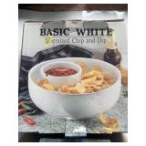 Basic white chip and dip bowl