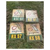 (4) Asgrow seed signs