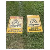 (2) Asgrow seed dealer signs