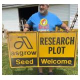 ASGROW "Research Plot" Sign