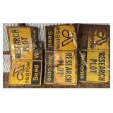 (3) Asgrow Seed Signs in barn