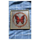 Stained Glass butterfly mirror