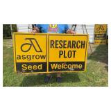 ASGROW "Research Plot" Sign