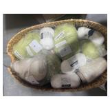Extremely large basket of brand, new yarn