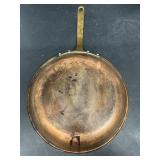 Antique copper brass skillet