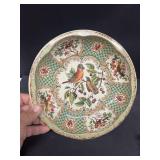 Decorated metal bird bowl