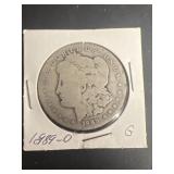 1889 O Morgan Silver Dollar