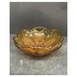 Leaf amber candy bowl