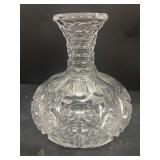Hawk cut glass liquor decanter