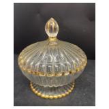 Glass, gold rim, candy dish