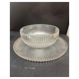 Chip and dip bowl and platter