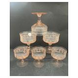 Pink sherbet glasses