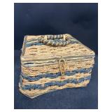 Wicker sewing basket