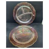 Carnival glass plates