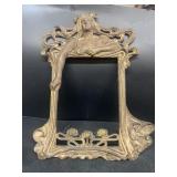 Lady antique metal picture frame