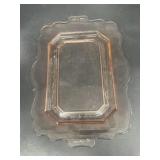 Pink glass tray