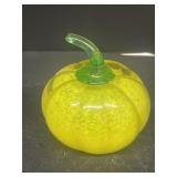 Pumpkin glass paperweight