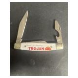 Trojan farming advertising pocket knife