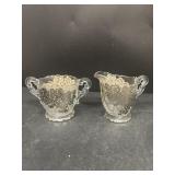 Silver flower, pattern, cream, and sugar