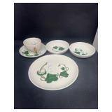 Poppy Trail plates, bowls, teacup saucer