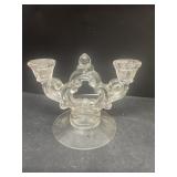 Decorative glass candle holder
