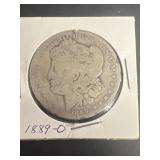 1889 O Morgan Silver Dollar