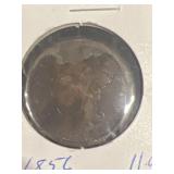 1856 large cent coin
