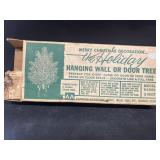 Vintage Christmas, aluminum hanging wall or door