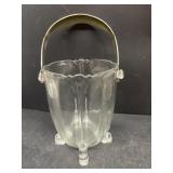 Glass footed ice bucket