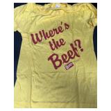 Where is the beef Wendy's vintage T-shirt size