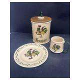 Poppy Trail, sugar, jar plate and cup