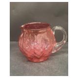 Cranberry glass water, pitcher