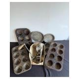 Food grinder, and baking tins