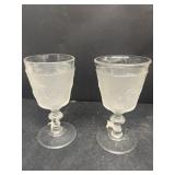Fostoria deer buffalo goblets
