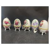 Egg hand-painted trinket containers