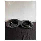 Black decorative bowls