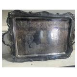 Massive silver plated tray