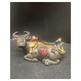 Pottery steer Chinese vase