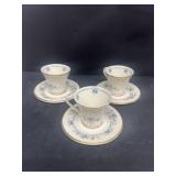 Gorman tea cup, and saucers