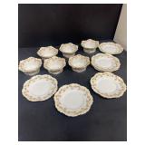 Austria decorated plates and dessert cups