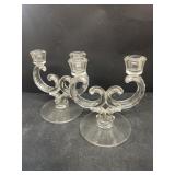 Glass candle holders