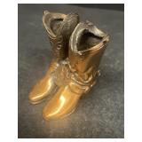 Bronze, cowboy boot toothpick holder