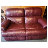 Flex Steel Reclining Leather Sofa-both sides recli