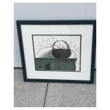 Framed print of early basket