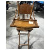 Antique foldable highchair stroller